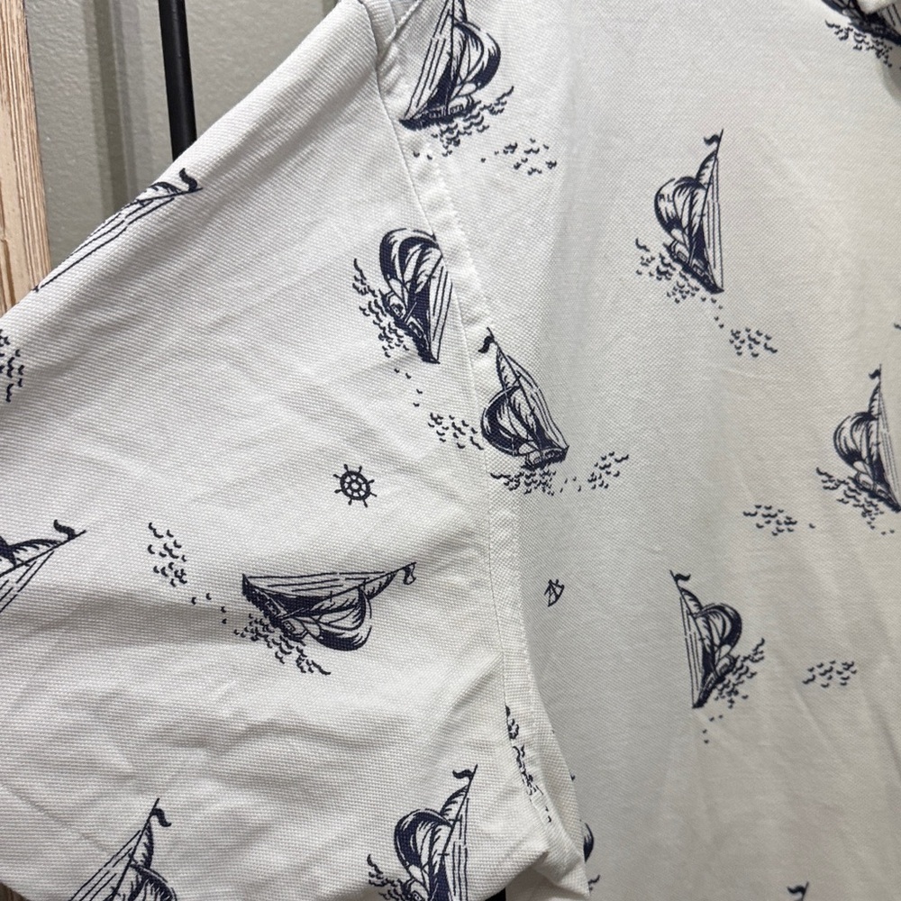 Ralph Lauren Blue Label White Sailboat XL Polo Shirt - Picture 5 of 9
